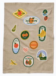 Title: Fruit Stickers Tea Towel