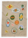 Fruit Stickers Tea Towel