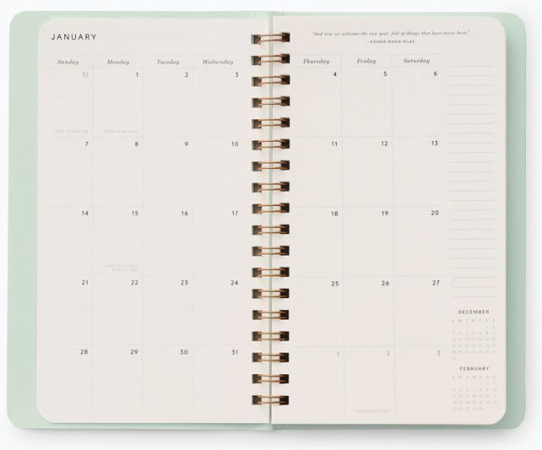 2024 Blossom 12-Month Spiral Pocket Planner