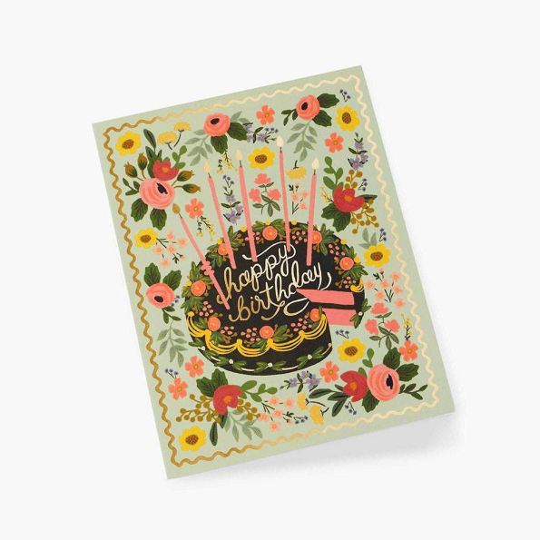 Floral Cake Birthday Card