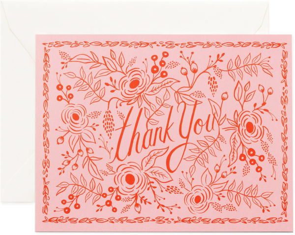 Rosé Thank You Greeting Card
