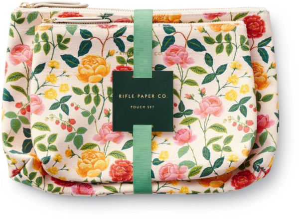 Roses Zippered Pouch Set