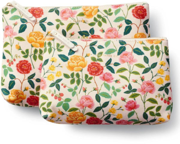 Roses Zippered Pouch Set