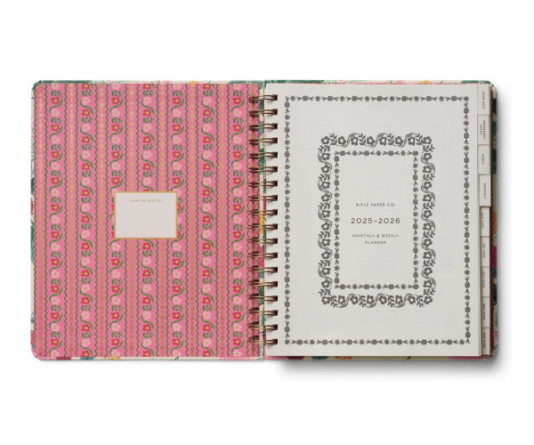 2025-2026 Dahlia 17-Month Academic Hardcover Spiral Planner
