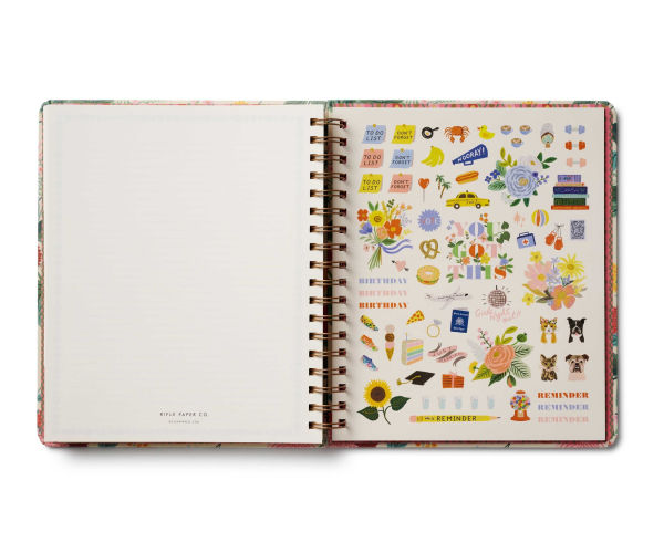 2025-2026 Dahlia 17-Month Academic Hardcover Spiral Planner