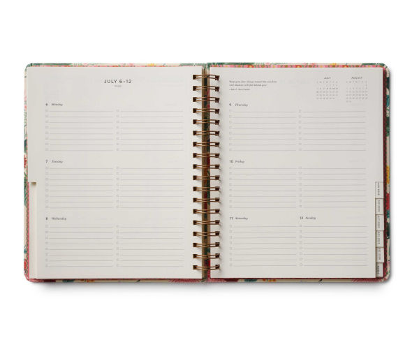 2025-2026 Dahlia 17-Month Academic Hardcover Spiral Planner