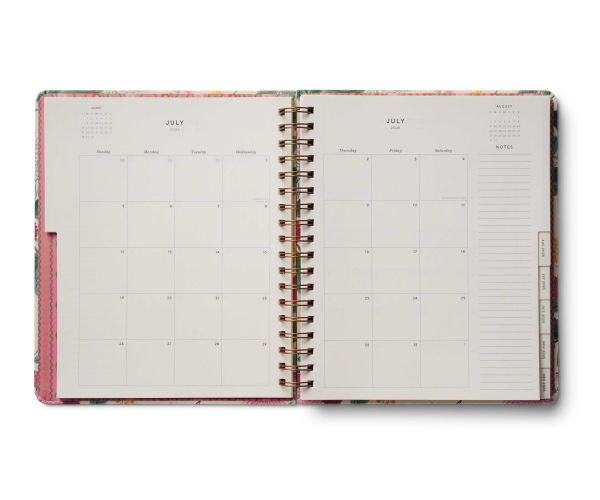 2025-2026 Dahlia 17-Month Academic Hardcover Spiral Planner