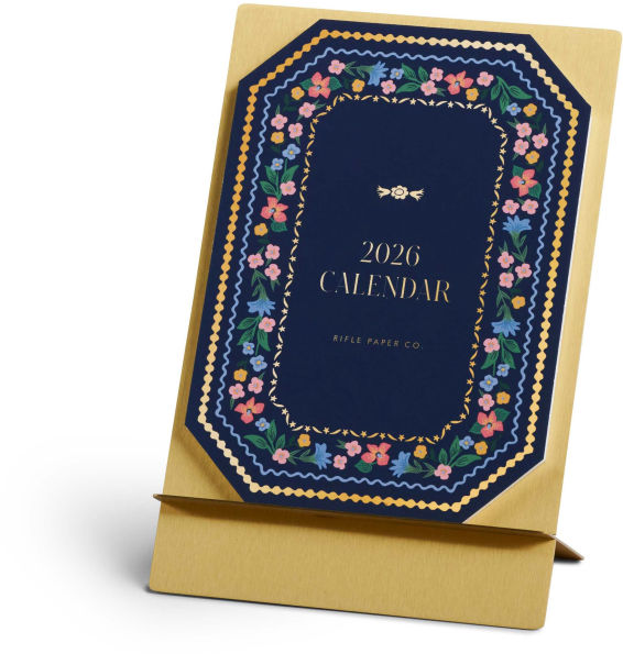 2026 Wildwood Brass Easel Desk Calendar