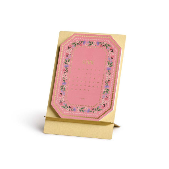 2026 Wildwood Brass Easel Desk Calendar