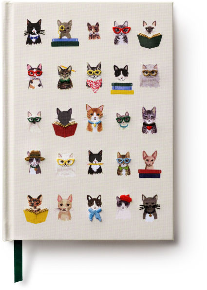 Studious Cats Embroidered Journal