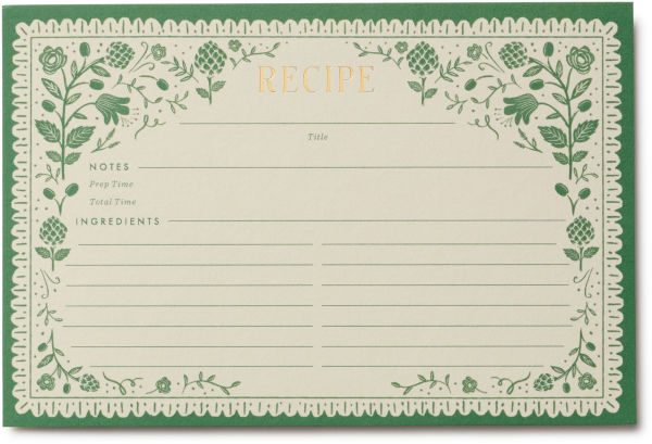 Pack of 12 Artichoke Recipe Cards