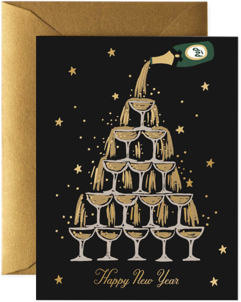 Boxed Set of Champagne New Year Cards