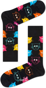 Happy Socks Men's Cat Crew Sock