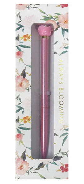 Rose Flower Topper Boxed Pen