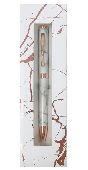 Marble Rose Gold Metal Pen