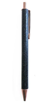 Black Metallic Leatherette Pen