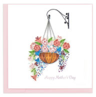 Mother's Day Greeting Card Quilling Hanging Flower Basket