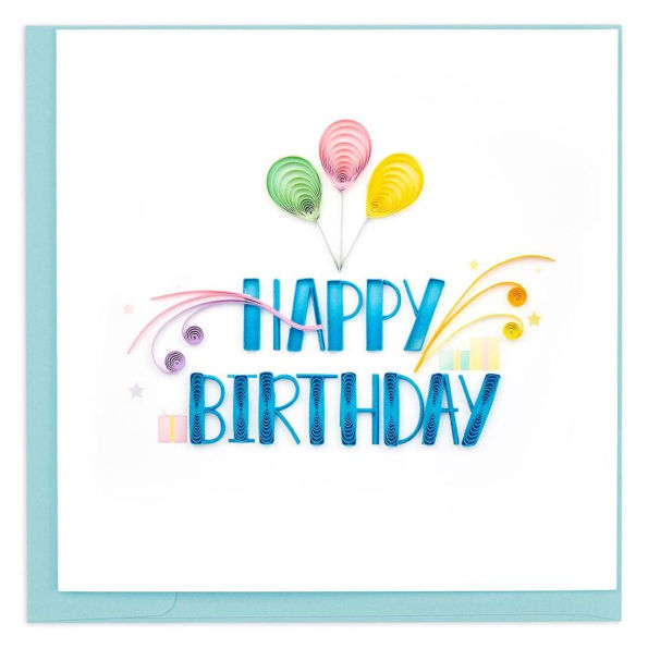 Quilled Nouveau Birthday Greeting Card