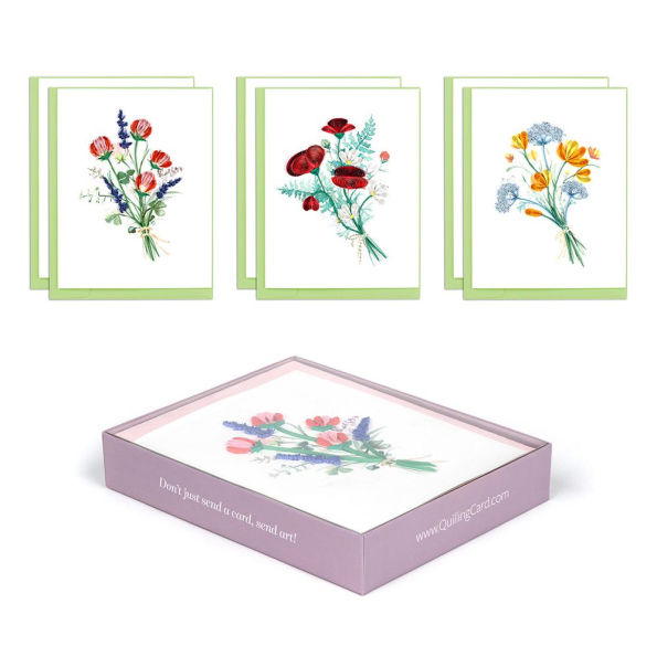 Quilling Wildflowers Stationery Set