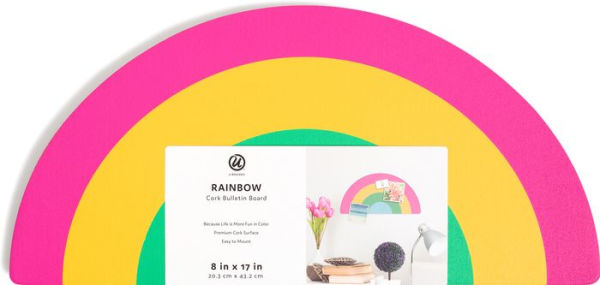 U Brands Rainbow Cork Board