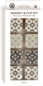 Title: U Brands Magnetic Square Clips, Moroccan Monochrome