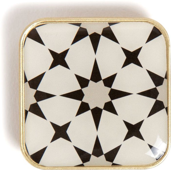 U Brands Magnetic Square Clips, Moroccan Monochrome