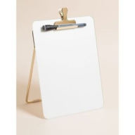 Title: Desktop Gold Glass Dry Erase Board