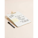 Alternative view 3 of Desktop Gold Glass Dry Erase Board
