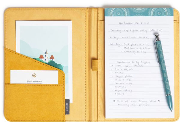 U Brands FSC 6x8 Bohemian Traveler Padfolio Notebook