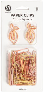 Title: U Brands 66ct Citrus Squeeze Paper Clip Set