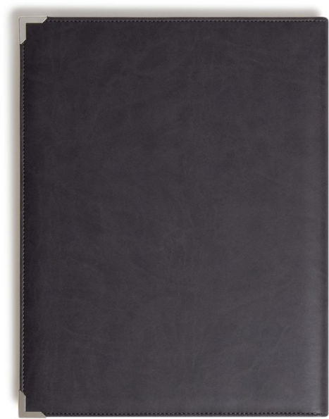 U Brands FSC 9.25x12.5 Navy Vegan Leather Padfolio