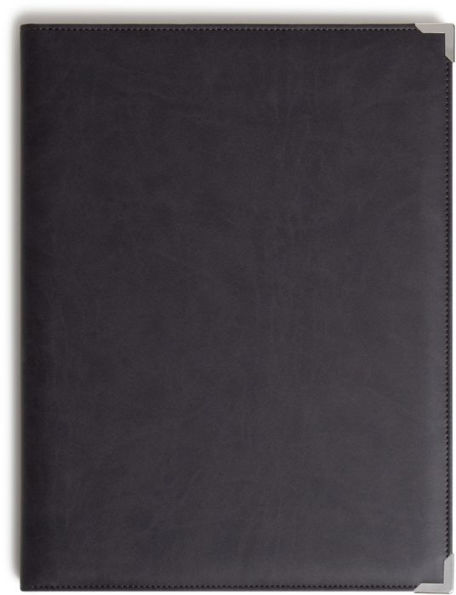 U Brands FSC 9.25x12.5 Navy Vegan Leather Padfolio