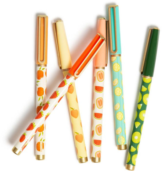 U Brands Chic Catalina Stripes and Dots Felt Tip Pens (Set of 6)