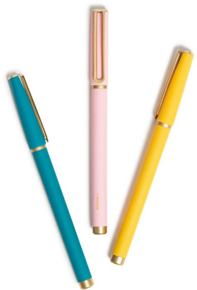 U Brands The Catalina Felt Tip Pens, Citrus Squeeze, Soft Touch, Black Ink, 6 Pack