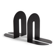 Title: Bent Metal Arch Bookends - Black