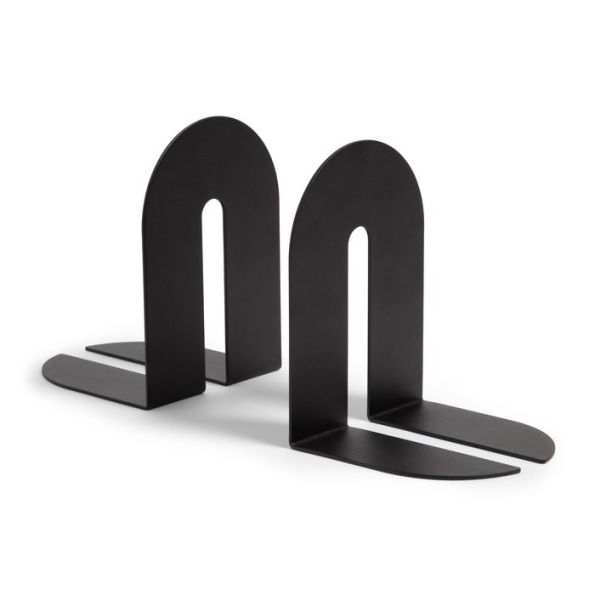 Bent Metal Arch Bookends - Black