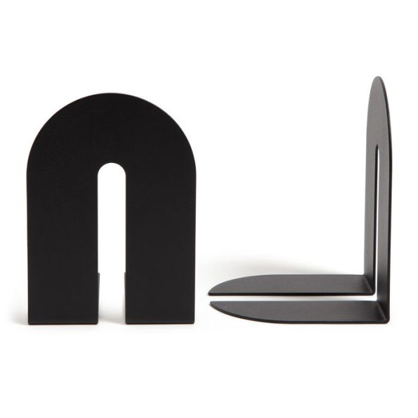 Bent Metal Arch Bookends - Black