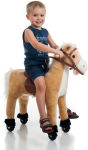 Alternative view 2 of HAPPY TRAILST Plush Walking Horse with Wheels and Foot Rest