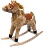 HAPPY TRAILST Horse Plush Rocking Horse - Wooden Rocker