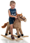 Alternative view 2 of HAPPY TRAILST Horse Plush Rocking Horse - Wooden Rocker