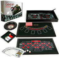 Title: 4 in 1 Casino Game Table Roulette, Craps, Poker, BlackJack, Author: Trademark Games