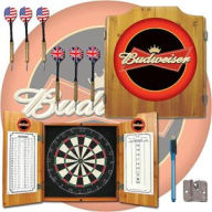 Title: Budweiser Dart Cabinet Includes Darts And Board