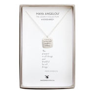 Title: Maya Angelou ''Be Present'' Quote Pendant Necklace, Sterling Silver, 18'', Author: Dogeared Jewels & Gifts