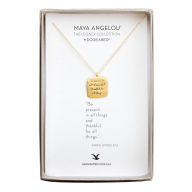 Title: Maya Angelou ''Be Present'' Quote Pendant Necklace, Gold, 18'', Author: Dogeared Jewels & Gifts