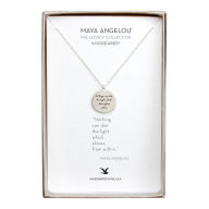 Title: Maya Angelou ''Nothing Can Dim the Light'' Quote Pendant Necklace, Sterling Silver, 18'', Author: Dogeared Jewels & Gifts