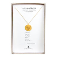 Title: Maya Angelou ''Nothing Can Dim the Light'' Quote Pendant Necklace, Gold, 18'', Author: Dogeared Jewels & Gifts