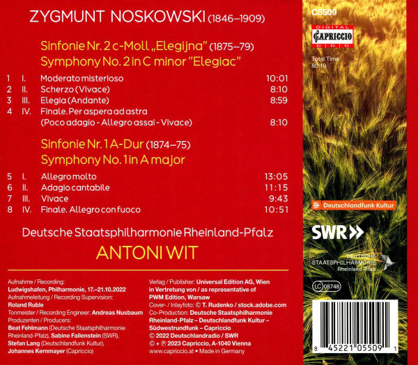 Zygmunt Noskowski: Symphony No. 1; Symphony No. 2 'Elegiac'