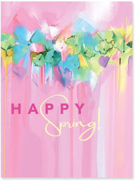 Easter Greeting Card Happy Spring Watercolor