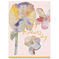 Mother's Day Greeting Card Watercolor Flowers