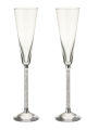 Set of 2 6oz Crystal Diamond Flute